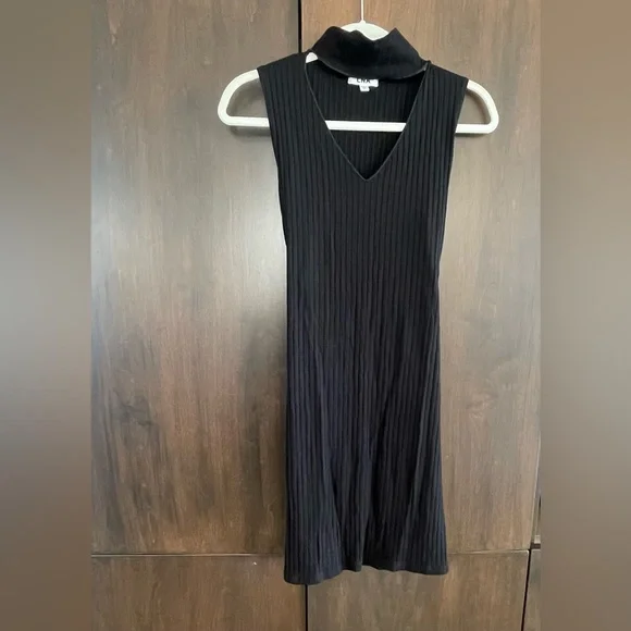 lna shirt dress Lna Devan Cotton Twisted Cutout T-shirt Dress In Black